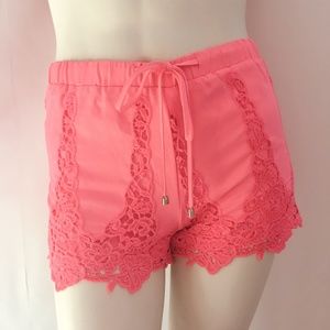 Tea & Cup Lacy HOT PINK Shorts SIZE Small